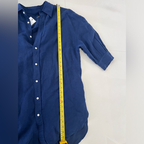 Polo Ralph Lauren shirt women’s Medium size tunic linen silk button up MSRP 198$ - Picture 9 of 9